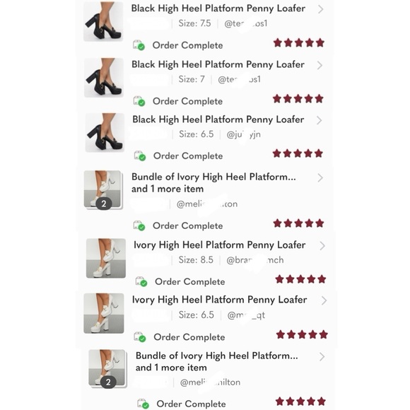 Ivory High Heel Platform Penny Loafer - Picture 7 of 8